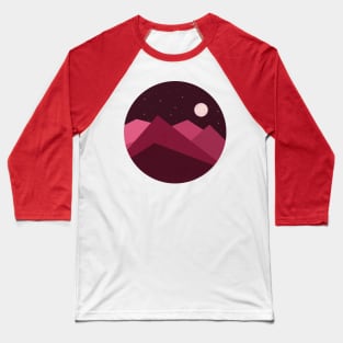 Nightscape in red Baseball T-Shirt